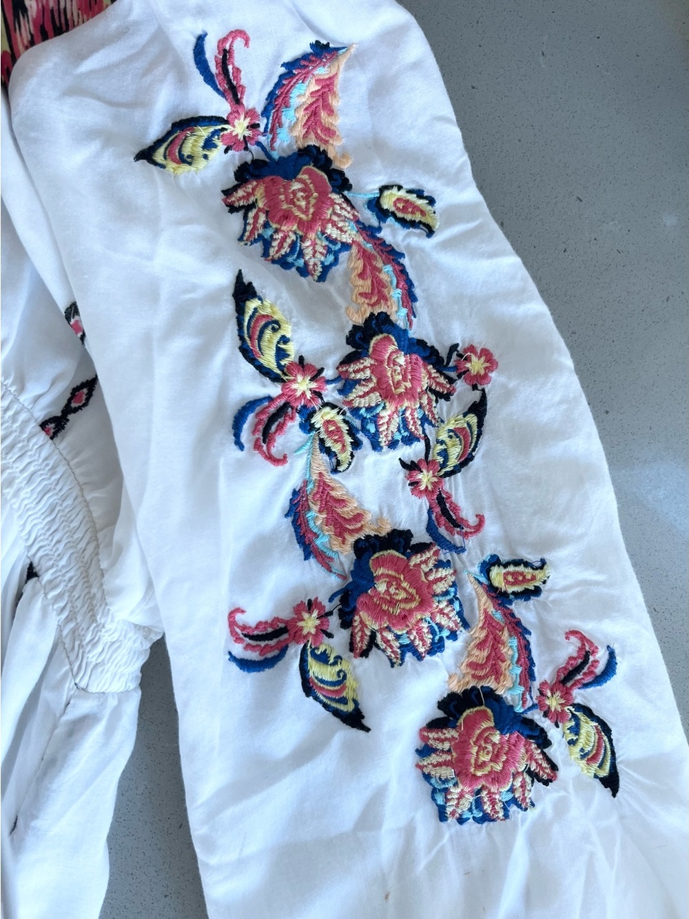 Sundance Catalog Embroidered High Low Amrita Story Dress Boho White Petite Small - Picture 9 of 15